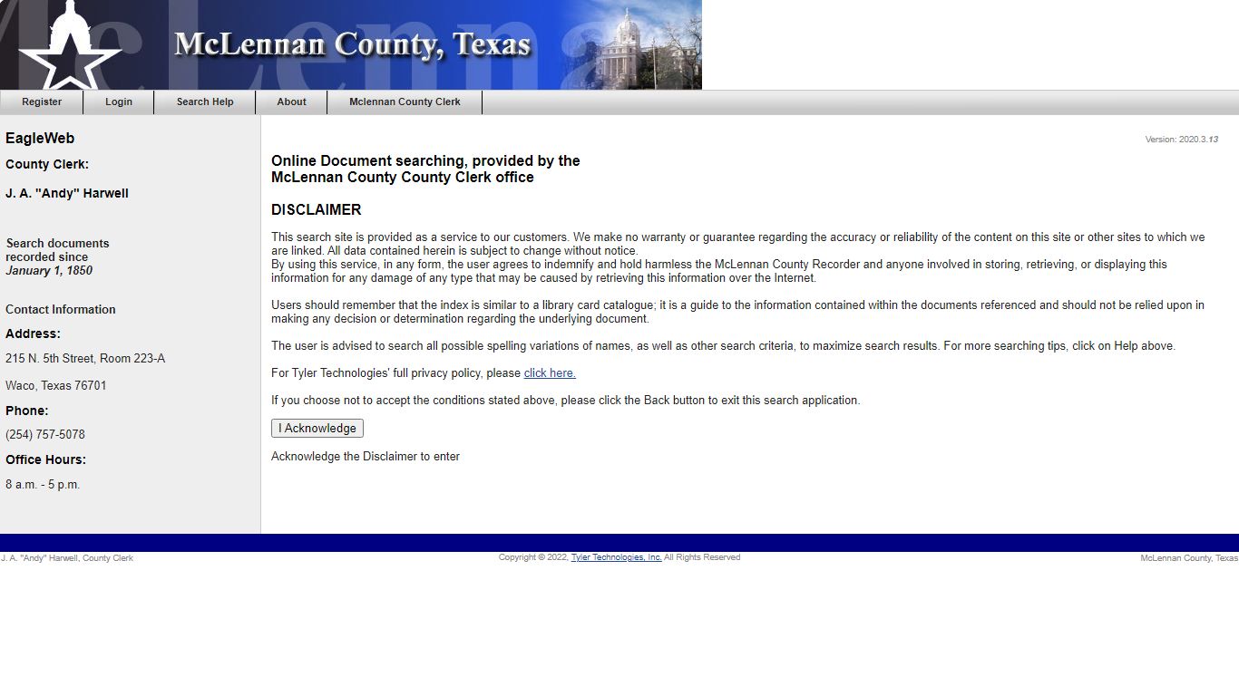 McLennan County County Clerk office - County Government Records